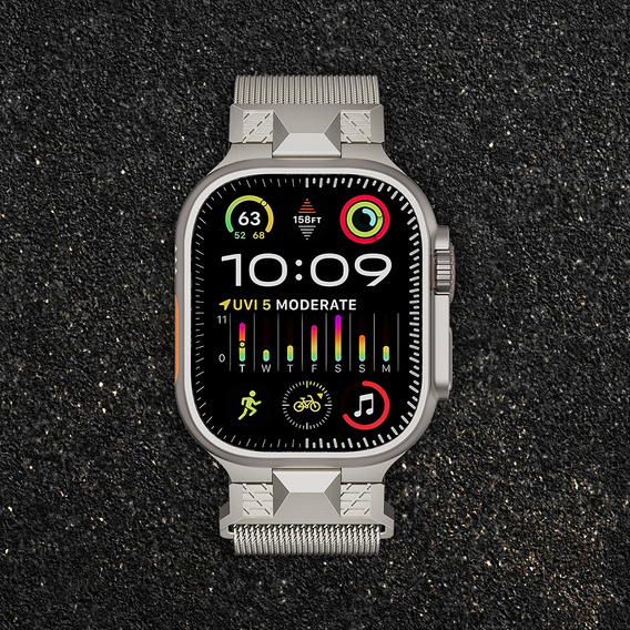 Milanese bracelet for Apple Watch 1/2/3/4/5/6/7/8/SE/ULTRA (42/44/45/49 MM) - Black