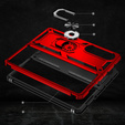 Armor Case for Samsung Galaxy Z Fold 4 5G, Nox Case Ring, red