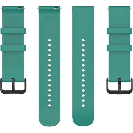 Silicone strap 20mm, Pine Green/Black Buckle