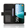 Flip case for Xiaomi Redmi 15C 4G/LTE, Card Slot, black