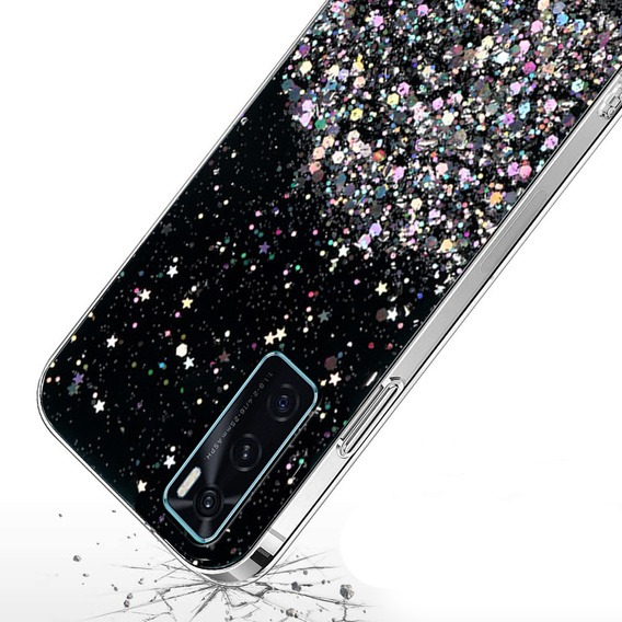 Case for Vivo S7E/ Y73S/ Y70/ V20 SE, Glittery, black