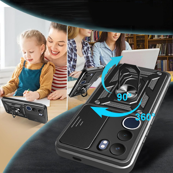 Case for Vivo Y19s, CamShield Slide, black