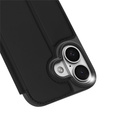 Dux Ducis case for iPhone 17, Skin Pro, with flap, with card slot, black