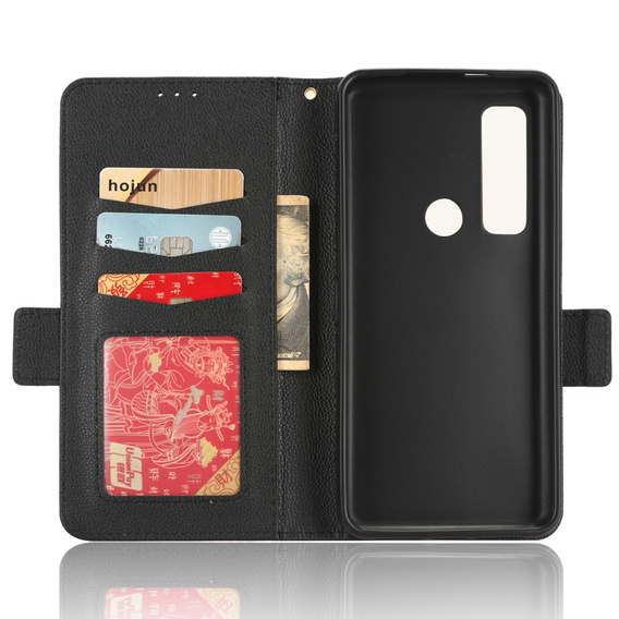 Flip case for Cat S75 5G, Wallet Litchi Magnet, black