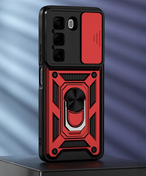 Case for Infinix Hot 50 4G, CamShield Slide, red