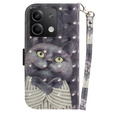 Flip case for Xiaomi Redmi Note 13 5G, Wallet, Cat grey