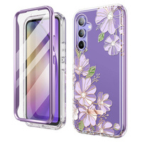 Case for Samsung Galaxy A54 5G, Suritch Full Body Flowers, purple