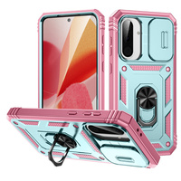 Case for Samsung Galaxy A56 5G, KickStand Camera Lens, green / pink