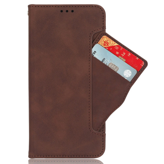 Flip case for Infinix Note 30 VIP, Card Slot, brown