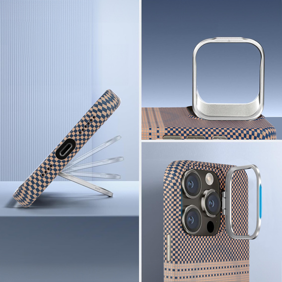 Case for iPhone 16 Pro Max, Frame Kickstand, for MagSafe, Sunset Grey