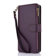 Flip case for Samsung Galaxy S24 Ultra, Wallet Zipper Pocket RFID, with shoulder strap, black