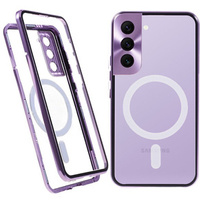 Magnetic Dual Glass MagSafe case for Samsung Galaxy S22 Plus, purple