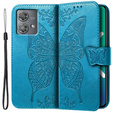Flip case for Motorola Edge 40 Neo, Butterfly, blue