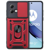 Case for Motorola Moto G84 5G, CamShield Slide, red