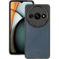 Silicone case for Xiaomi Redmi A3, with camera protection, transparent / black