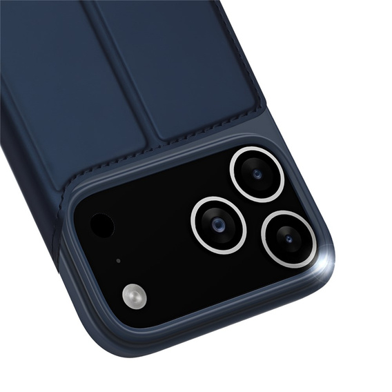 Dux Ducis case for iPhone 17 Pro, Skin Pro, with flap, with card slot, navy blue