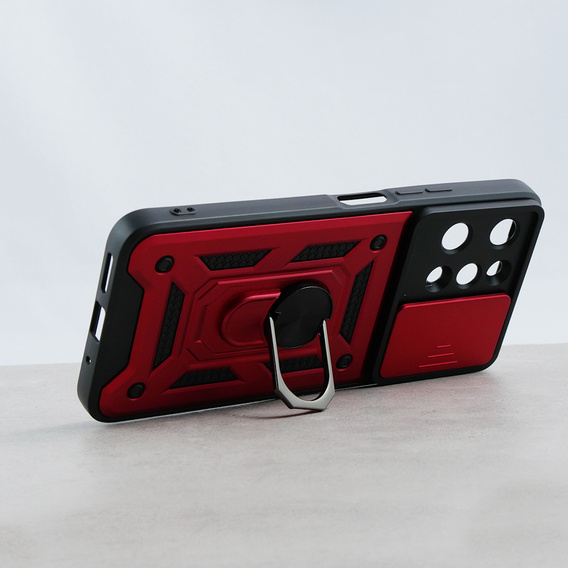 Case for Xiaomi Redmi 12, CamShield Slide, red