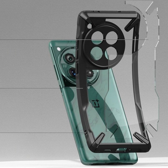 Ringke Fusion X case, transparent/black for OnePlus 12 5G