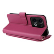Crossbody Leather Wallet flip case for Oppo Reno 13 5G, maroon