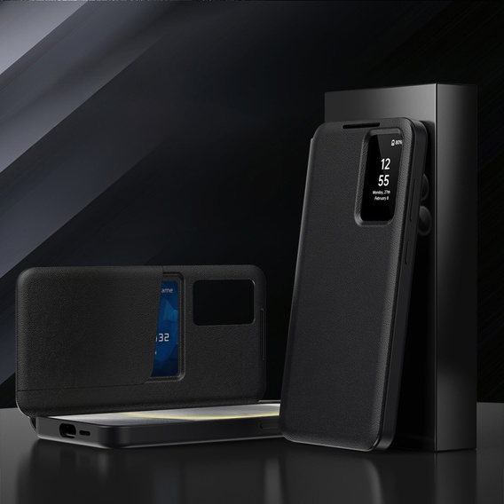 Flip case for Samsung Galaxy S25+ Plus, Smart View Wallet, black