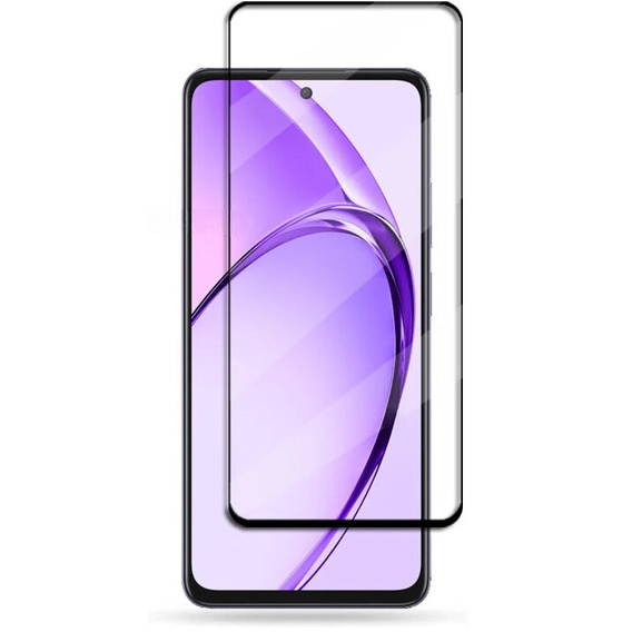 3D Tempered Glass for Oppo A80, black frame