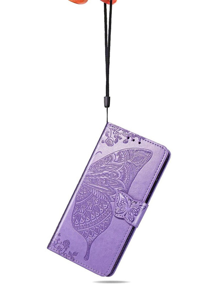 Flip case for Oppo Reno 12, Butterfly, purple
