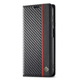 LC.IMEEKE flap case for Samsung Galaxy A17 5G, carbon textured, black