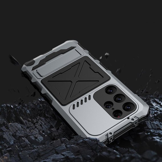 Armored case for Samsung Galaxy S23 Ultra, R-JUST, silver