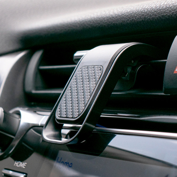 ERBORD Magnetic Car Holder for Phone on Windshield Grille, black carbon
