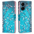 Flip case for Xiaomi Redmi 13C / Poco C65, Wallet, Sakura, blue