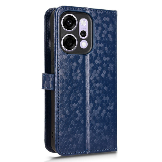 Flap case for Oppo Reno 14, Wallet Rhombus, blue