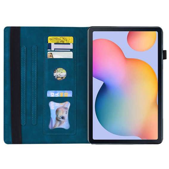 Case for Samsung Galaxy Tab S6 Lite, Classic, with space for stylus, blue