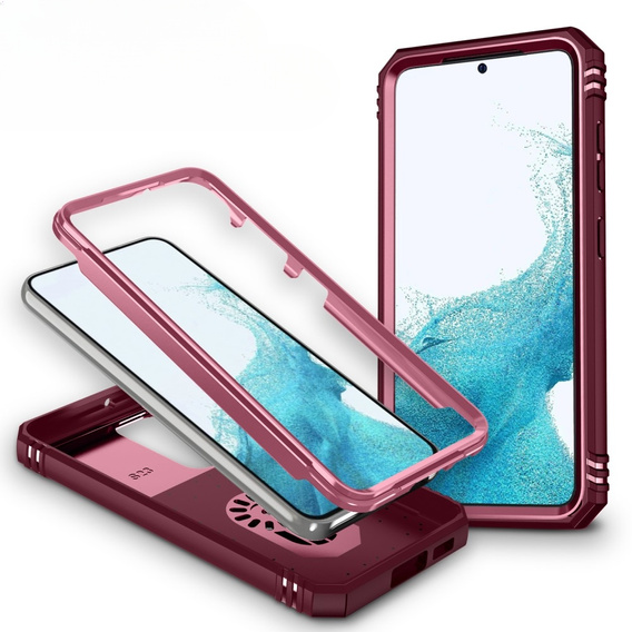 Case for Samsung Galaxy S23, CamShield Slide, pink / red