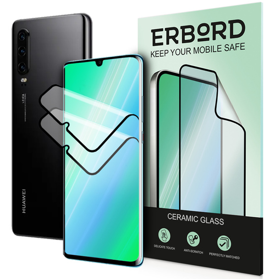 2x Ceramic ERBORD Hybrid Glass for Huawei P30 Pro