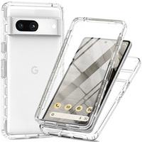 Case for Google Pixel 8A, Shockproof, with film, transparent