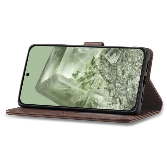 Flip case for Google Pixel 8A, LC.IMEEKE, brown