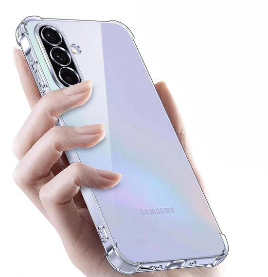 Case for Samsung Galaxy A36, Erbord Dropproof, transparent + Glass