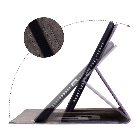 Flap case for Lenovo Tab P12, flower, purple