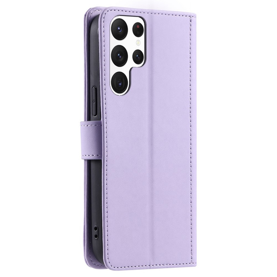 Flip case for Samsung Galaxy S25 Ultra, Rhombus Crossbody Leather, purple