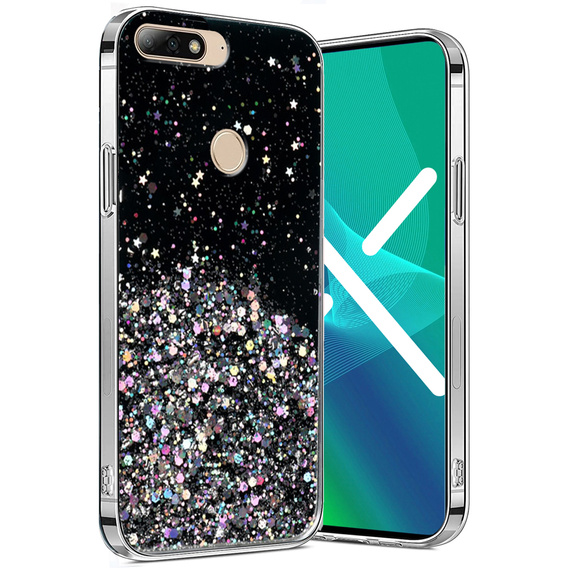 Case for Huawei Y7 2018/Enjoy 8, Glittery, black