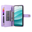 Flip case for Xiaomi Redmi Note 14 Pro 5G / Poco X7 5G, Wallet Zipper Pocket, purple