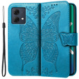 Flip case for Motorola Moto G84, Butterfly, blue