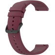 Silicone strap 20mm, Wine Red/Black Buckle