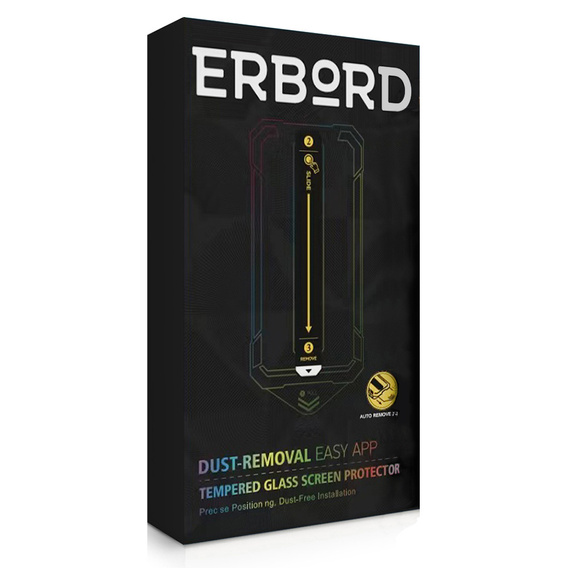 2x Tempered Glass for iPhone 12 Pro Max, ERBORD Easy App Full Screen Protector