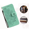 Flip case for Samsung Galaxy M34 5G, Mandala Flower, green