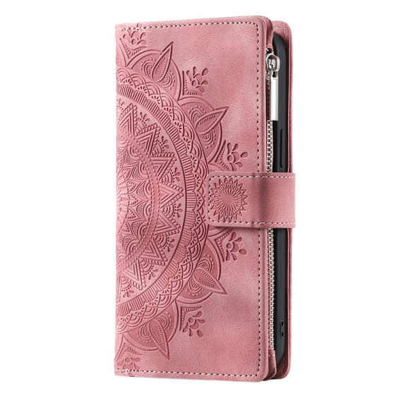 Flip case for Xiaomi Redmi Note 13 Pro 4G / Xiaomi Redmi Note 14S / Xiaomi Poco M6 Pro 4G, Mandala, pink rose gold