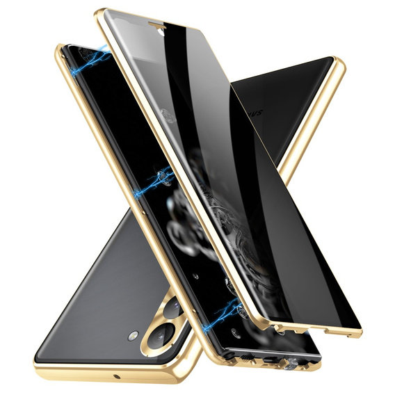 Case for Samsung Galaxy S24, Privacy Dual Glass, gold