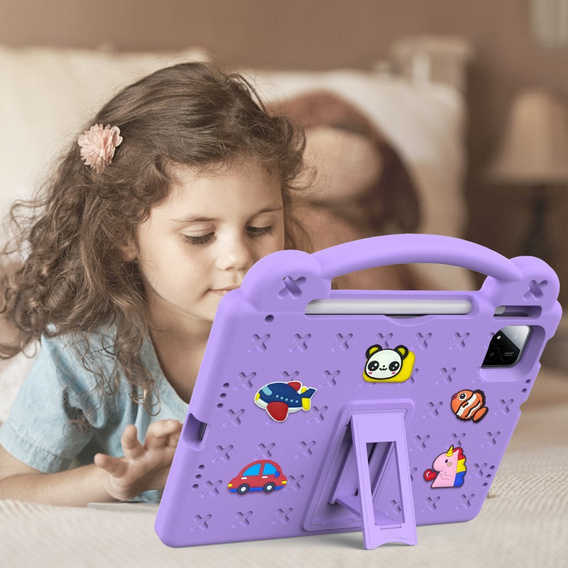 Children's case for Xiaomi Pad 7 / 7 Pro, Cute Patterns, with stand, purple