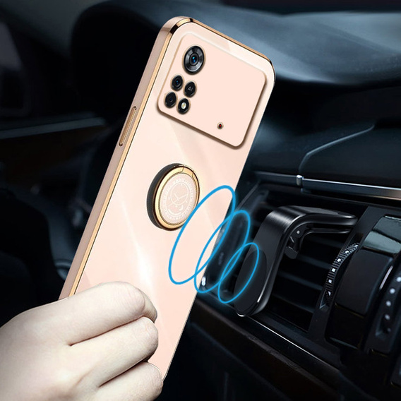 Case for Xiaomi Poco M4 Pro 4G, Electro Ring, pink