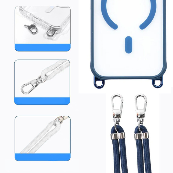 Case with stand and detachable lanyard, for MagSafe for iPhone 17 Pro Max